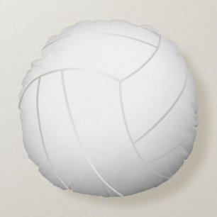 Kall volleyboll (vitfärg) rund kudde