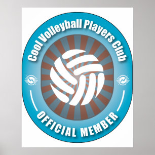 Kall volleybollspelareklubb poster