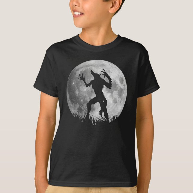 Kall Werewolffullmåneomformning Tee Shirt (Framsida)
