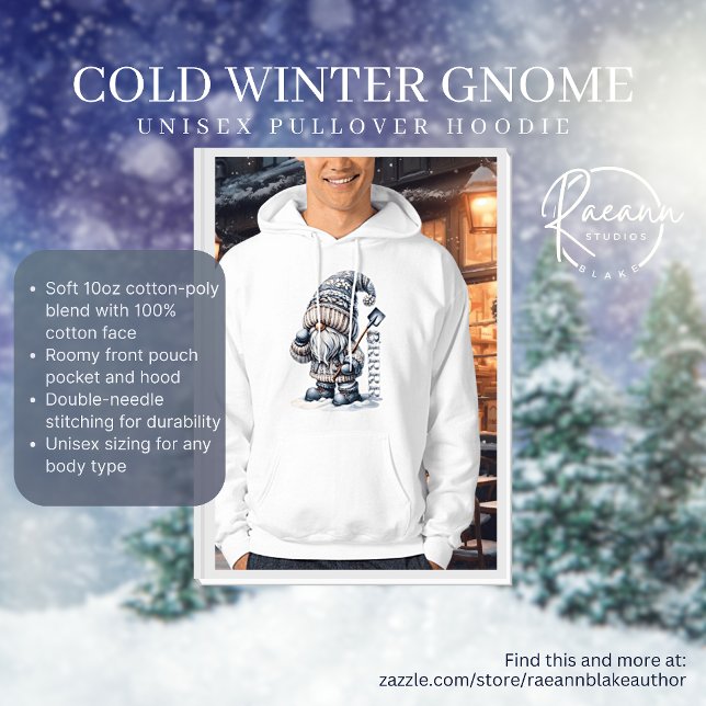 Kall Winter Gnome Unisex Pullover Hoodie (Skapare uppladdad)