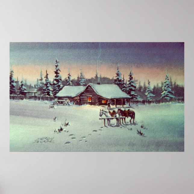 KALL WINTER NIGHT by SHARON SHARPE Poster (Framsidan)