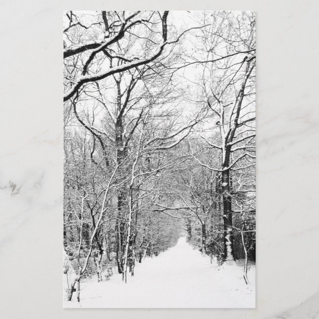 Kall Winter Woodland Brevpapper (Framsida)