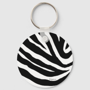 Kall zebra ränder Keychain Nyckelring