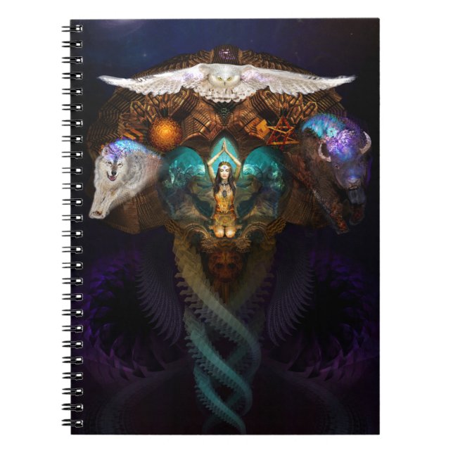 Kalla andedjuren anteckningsbok med spiral (Framsidan)