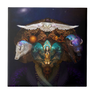 Kalla andedjuren kakelplatta