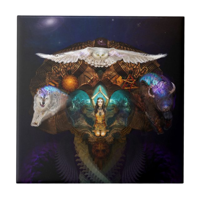 Kalla andedjuren kakelplatta (Framsidan)