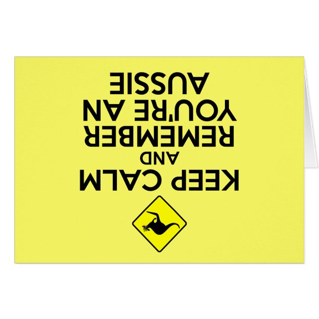 Kalla Australien Hälsningskort (Framsidan Horizontal)