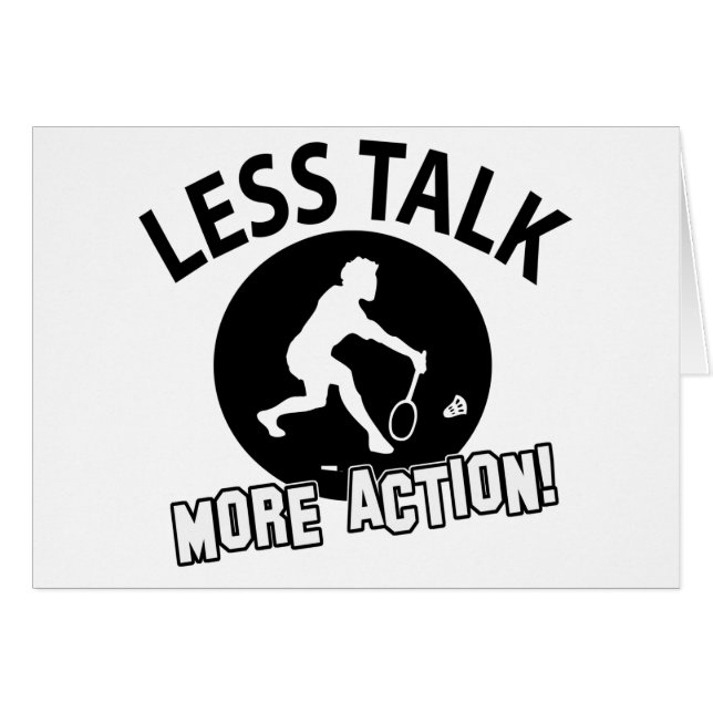 Kalla BADMINTONdesigner Hälsningskort (Framsidan Horizontal)