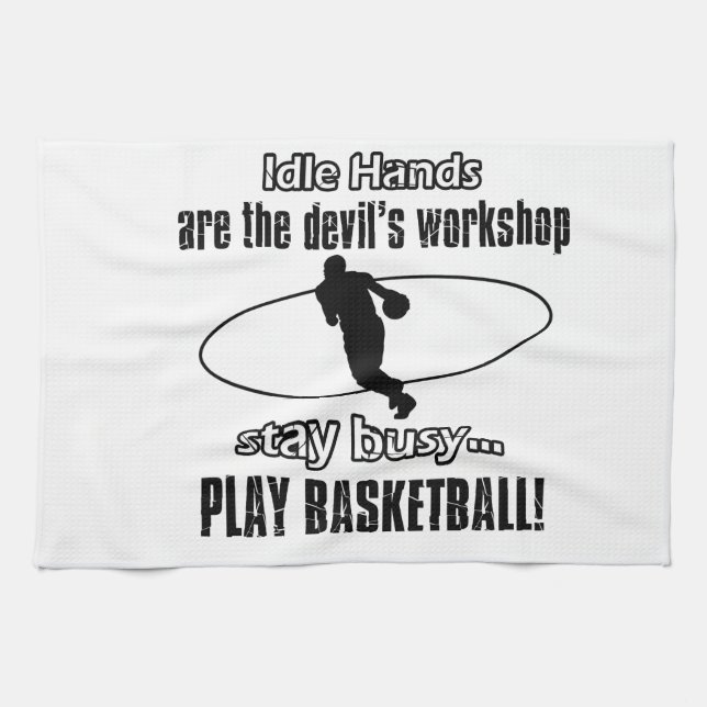 Kalla basketdesigner kökshandduk (Horisontell)