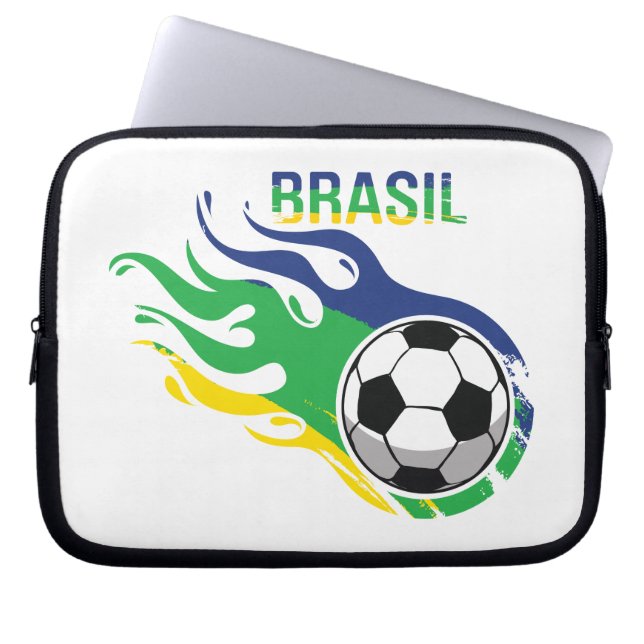 Kalla Brasil Futebol Laptop Sleeve (Framsidan)