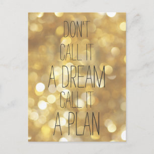 Kalla det en plan - Guld inspirationsoffert Vykort