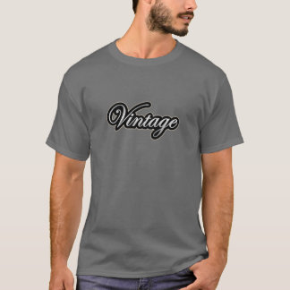 Kalla färger för vintagesilversvart tee