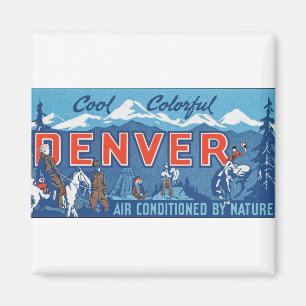 Kalla färgrika Denver Magnet