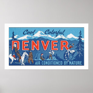 Kalla färgrika Denver Poster
