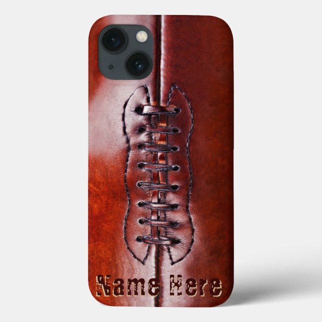 Kalla fotbolliphone case med ditt NAMN (Baksida)
