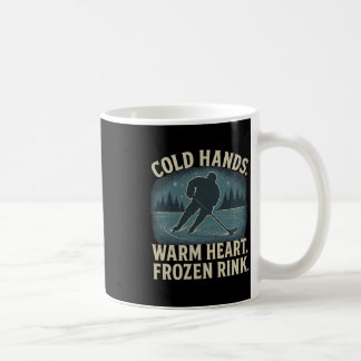 Kalla händer varmt hjärta frusen rink – ishockeyvi kaffemugg