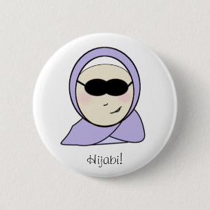 Kalla Hijabi - islamisk muslimflicka med Knapp