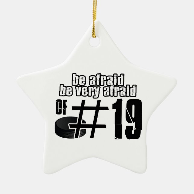Kalla ishockeydesigner julgransprydnad keramik (Framsidan)