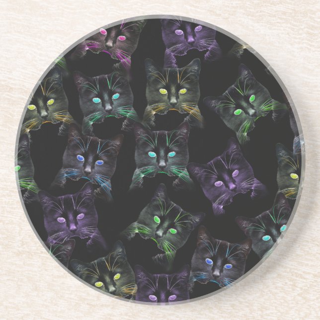 Kalla katter på svart! Mång--färgade katter Underlägg (Framsidan)