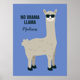 Kalla Llamaanpassningsbarnamn, text & Poster
