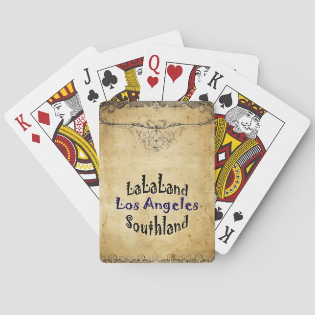 Kalla Los Angeles som leker kort! Casinokort (Baksidan)