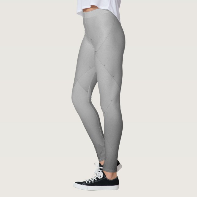 Kalla metalliska Aluminum tallrikargrått Leggings (Vänster)