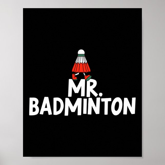 Kalla mig Badminton Player Funny Shuttle Poster (Framsidan)