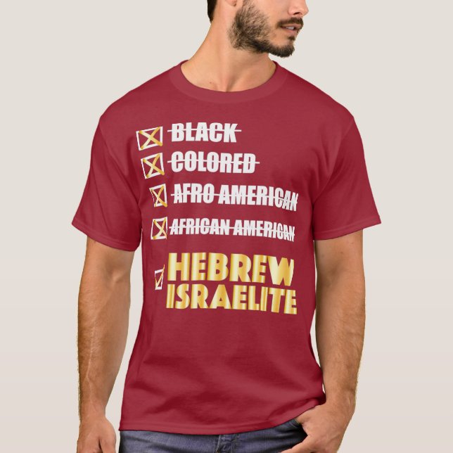 Kalla mig Black Im A Hebrew Israelite T Shirt (Framsida)