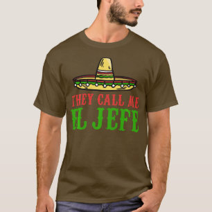 Kalla mig el Jefe Mexican Bearded Manar Long Sleev T Shirt