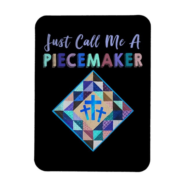 Kalla mig en Piecemaker Färg Farbic Quiling Magnet (Vertikal)