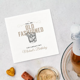 Kalla mig Gamla Fashioned Retro White Whiskey Birt Pappersservett