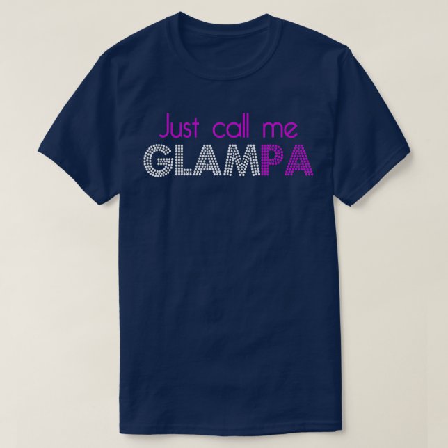 Kalla mig Glampa Funny Grandpa Joke T Shirt (Design framsida)