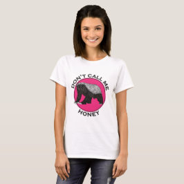 Kalla mig Honung Rosa Feminist Honey badger Art Tee Shirt