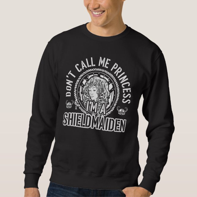Kalla mig inte prinsessan jag är en Shield Maiden  Lång Ärmad Tröja (Framsida)