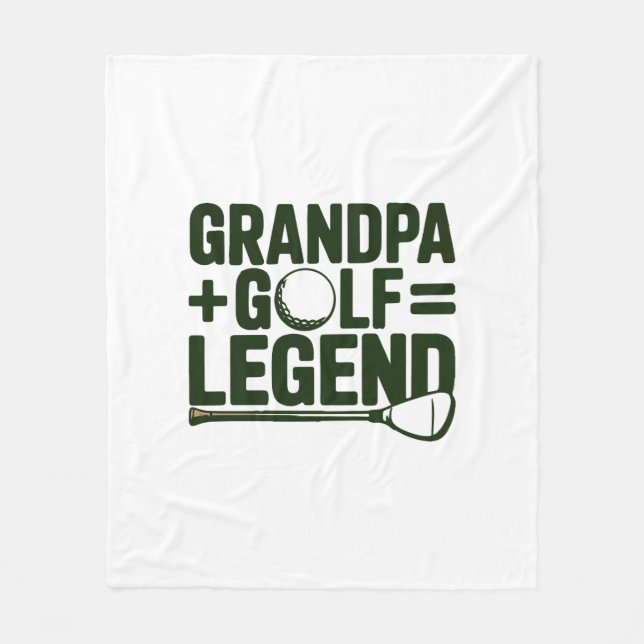 Kalla mig morfar, titta på mig Golf Fleecefilt (Framsidan)