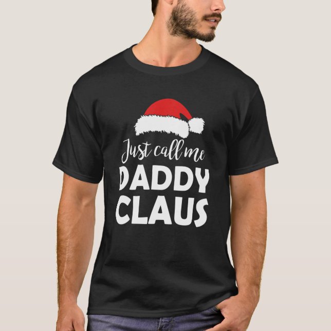 Kalla mig pappa Claus-julen som säger familj M T Shirt (Framsida)
