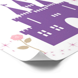 Kalla mig prinsessans slottsvägg konst för flickru poster