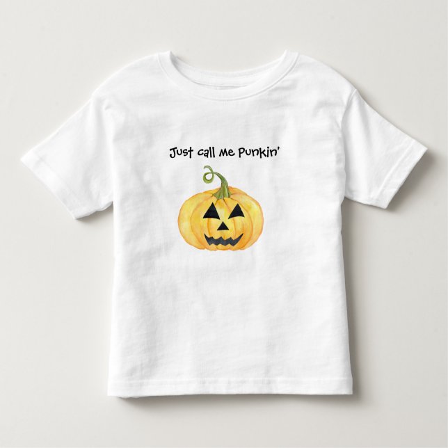 Kalla mig Punkin Jack O'lantern T Shirt (Framsida)