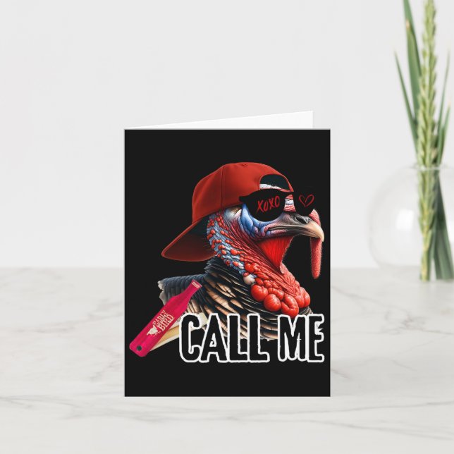 Kalla mig Turkiet Hunter Hunter Hunting Season Cut Kort (Framsida)