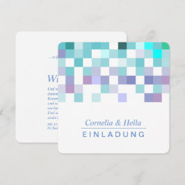 Kalla mintfärgade inbjudningar