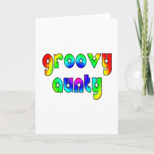 Kalla mosterjul & födelsedagar: Groovy Aunty Helgkort