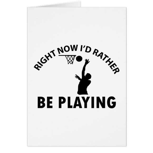 Kalla netballdesigner hälsningskort (Framsidan)