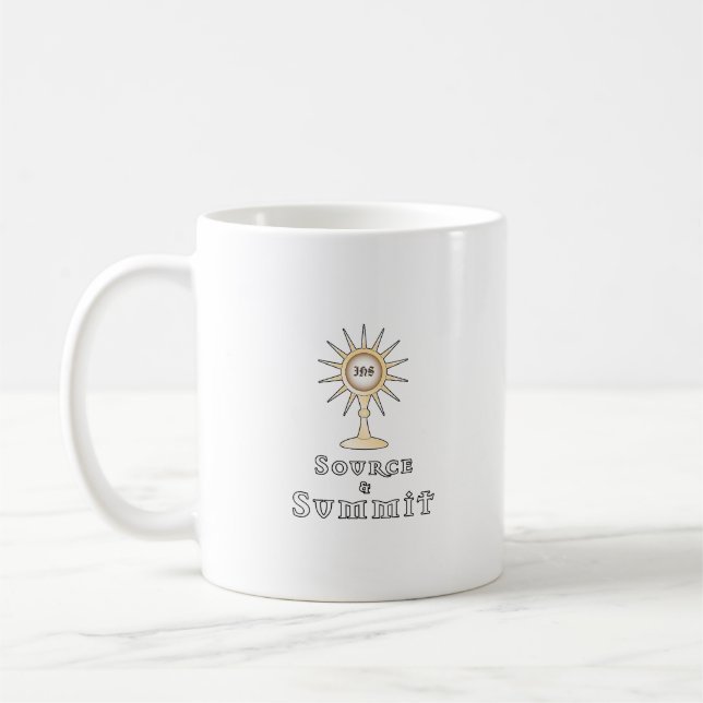 Källa och toppmöte: Heliga Eucharist Kaffemugg (Vänster)