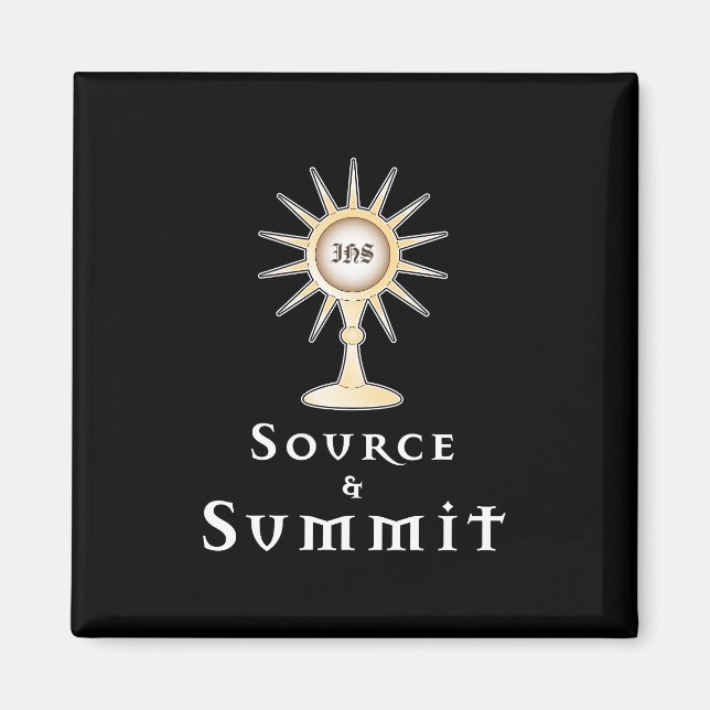 Källa och toppmöte: Heliga Eucharist Magnet (Framsidan)