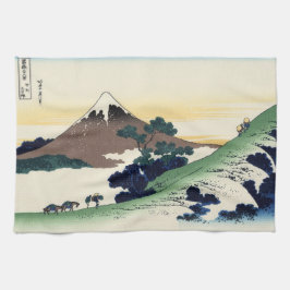 Kalla orientaliska japanska Hokusai Fuji View Kökshandduk