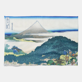 Kalla orientaliska japanska Hokusai Fuji View Kökshandduk
