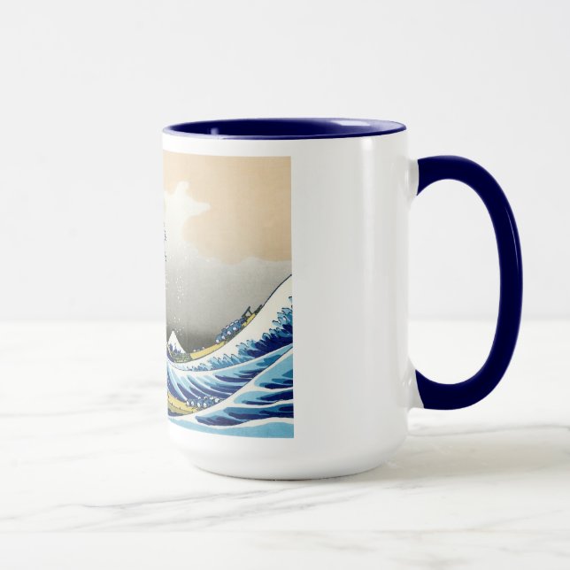 Kalla orientaliska japanska Hokusai Fuji View Mugg (Höger)