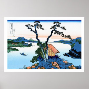 Kalla orientaliska japanska Hokusai Fuji View Poster