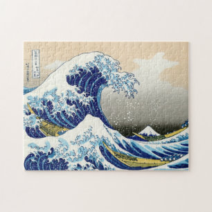 Kalla orientaliska japanska Hokusai Fuji View Pussel