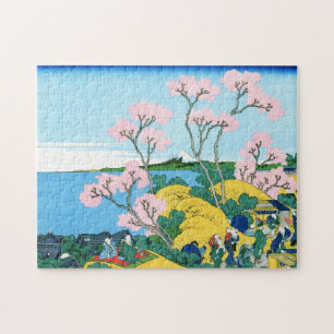 Kalla orientaliska japanska Hokusai Fuji View Pussel